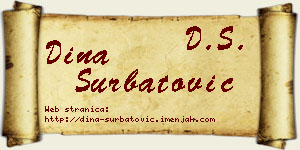 Dina Šurbatović vizit kartica